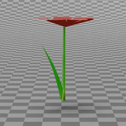 Stylized Grass - Flower Small Single