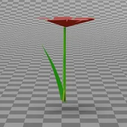 Stylized Grass - Flower Small Single