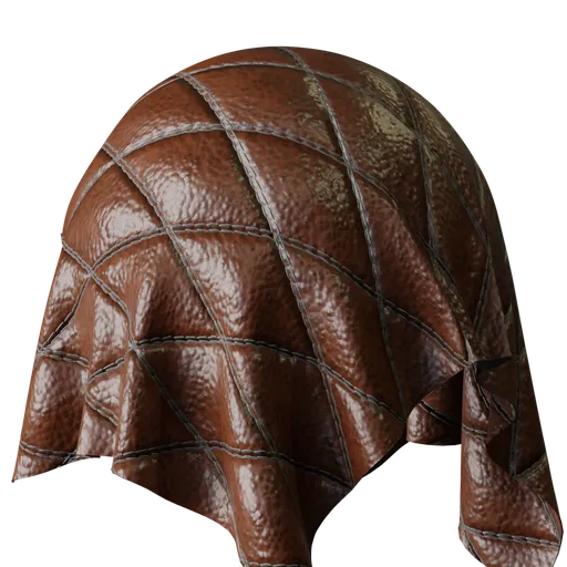 Brown Quilted Leather