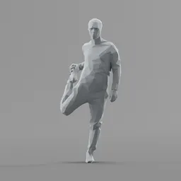 Lowpoly Male Sport Character