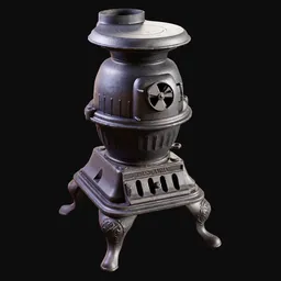 Antique 1800s Potbelly Stove