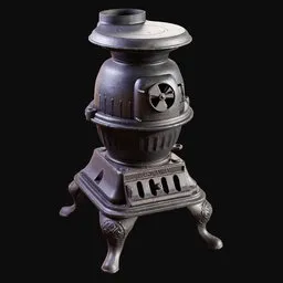 Antique 1800s Potbelly Stove