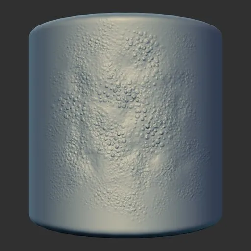 Detailed sculpting brush imprint for 3D dragon scales texture, compatible with Blender for modeling.