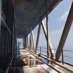 Ocean Oil Rig View