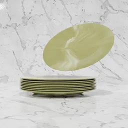 Marble green white plate