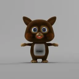 Furry cute pet rigged