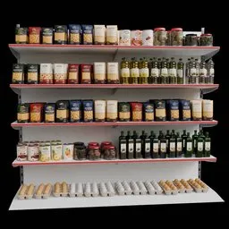 Arranged Raw Store Display
