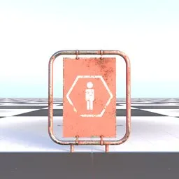 Industrial Railing Sign Frame