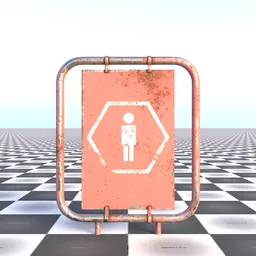 Industrial Railing Sign Frame