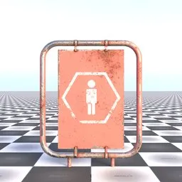 Industrial Railing Sign Frame