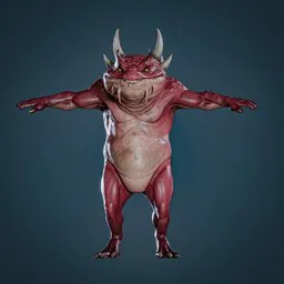 Fantasy frog Rigged