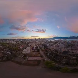 Dramatic Stormy Sunset Sky City 17k