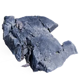 Dark Flat River Rocks