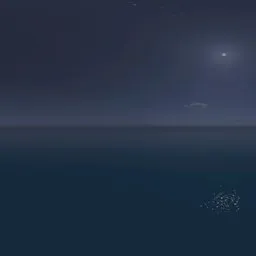 Seawater HDR at night