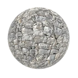 Realistic seamless rock wall PBR texture for 3D modeling in Blender, updated for enhanced visual fidelity without distracting elements.