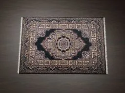 Detailed Persian carpet 3D model optimized for Blender, showcasing intricate patterns and textures.