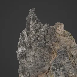 Rugged Rock on Mountain Photoscan