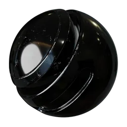 Glossy metal with scratches