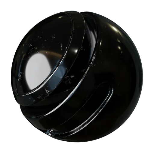 Glossy metal with scratches