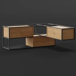 Modern Steel Frame Wall Cabinet