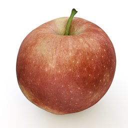 Apple red fruit realistic food scan