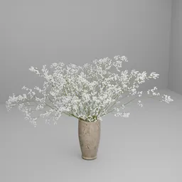 Baby's Breath Marble Vase