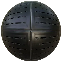 Scifi Matte Black Ventilated Panel
