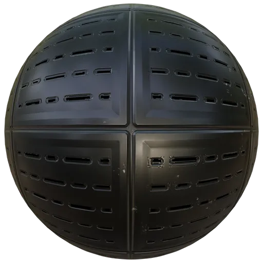 Scifi Matte Black Ventilated Panel