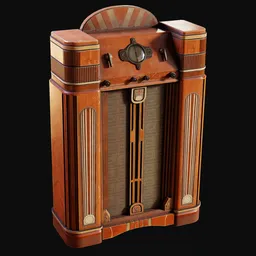 Vintage Art Deco Radio Console