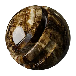 Brown Beige Gold Onyx