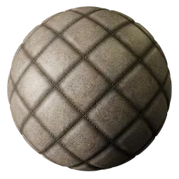 Leather Old Pale Diamond Quilted Stitch