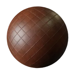 Quilted brown leather