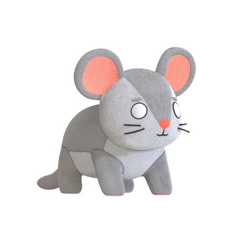Cute Mouse Plushie (unrigged)