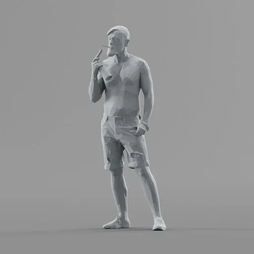 Smoking Lowpoly Guy