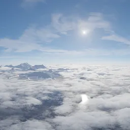 Aerial Cloudscape Mountains Landscape