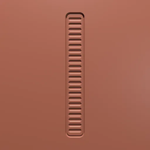 3D sculpting brush for Blender creating precise thin vent details on hard surfaces.