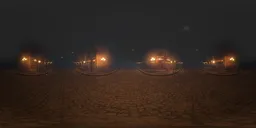 Foggy European Street at Night