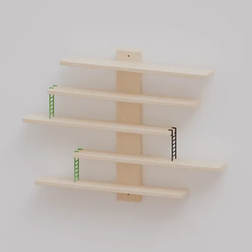 IKEA LUSTIGT Birch Plywood Wall Shelf