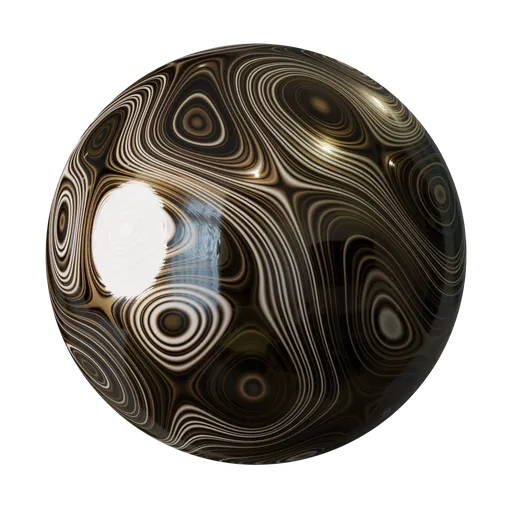 3D PBR texture of organic layered metalwork for jewelry and artistic design in Blender.