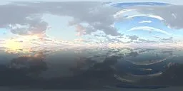 Contrasting sky scattered clouds