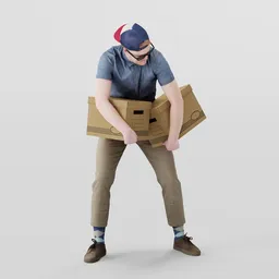 Service people with boxes