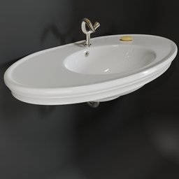 Sink, vanity - White