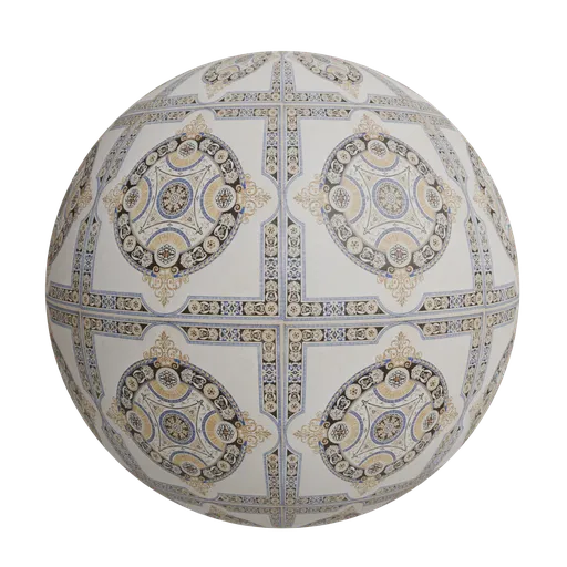 Decorative marble waterjet medallion