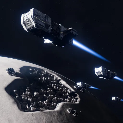 Sci-fi Moon Base City