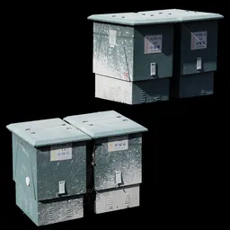 Scan Street green electrical box