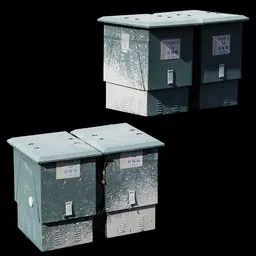 Scan Street green electrical box