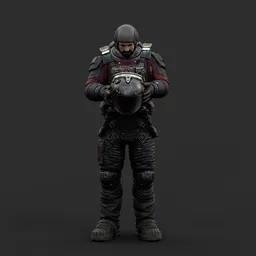 Astronaut Helmet Put On Pose