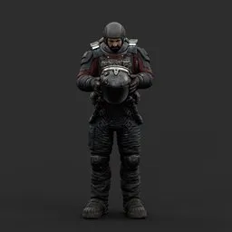 Astronaut Helmet Put On Pose