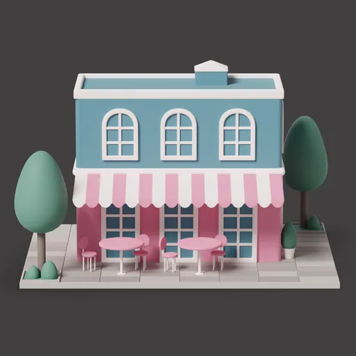 House with shop