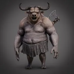 Bull Warrior Rigged GameReady